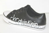 CALVIN KLEIN Tennis Sneakers Cuir Noir et Blanc T 40 Quasi Neuves
