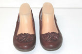 ONE STEP Ballerines Elastiquées Cuir Bordeaux T 39 TBE