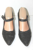 MURATTI Escarpins Pointus à Sangles Scratch  Cuir Noir T 40 TBE