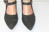 MURATTI Escarpins Pointus à Sangles Scratch  Cuir Noir T 40 TBE