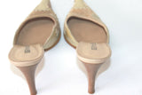 MINELLI Escarpins Mules Pointues Cuir Doré et Marron Clair T 35 TBE