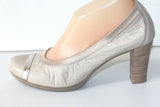 HISPANITAS Escarpins Cuir Elastiqué Teinte Coquille d'Oeuf T 40 TBE