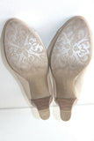 HISPANITAS Escarpins Cuir Elastiqué Teinte Coquille d'Oeuf T 40 TBE