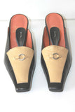 PARA DOXALE Escarpins Mules Tout Cuir Bicolore T 39.5 TBE