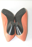 CHARLES JOURDAN Escarpins Vintage Cuir Orange Clair T 7B / 37.5 FR TBE