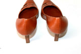 SERGIO ROSSI Escarpins Pointus Tout Cuir Marron Caramel T 39.5 TTBE