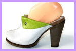 DKODE Sabots  à Talons Cuir Bicolore Doublés Cuir T 39 TBE