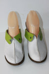 DKODE Sabots  à Talons Cuir Bicolore Doublés Cuir T 39 TBE