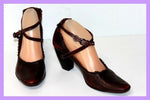 MURATTI Escarpins à Sangles Cuir Fripé Prune Nuancé T 38 TBE