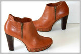 MINELLI Boots à Talons Cuir Clouté Marron Clair T 37 BE
