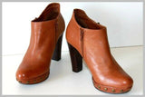 MINELLI Boots à Talons Cuir Clouté Marron Clair T 37 BE