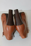 MINELLI Boots à Talons Cuir Clouté Marron Clair T 37 BE