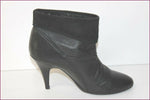 MANGO Boots Bottines  cuir Noir Revers T 36 TBE