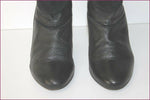 MANGO Boots Bottines  cuir Noir Revers T 36 TBE