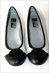MAM'ZELLE Escarpins Cuir Elastiqué Noir et Blanc Talons Compensés T 37 TBE