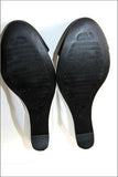 MAM'ZELLE Escarpins Cuir Elastiqué Noir et Blanc Talons Compensés T 37 TBE