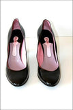 FABI Escarpins Tout Cuir Lisse Noir Doublés Cuir T 39 TBE