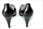FABI Escarpins Tout Cuir Lisse Noir Doublés Cuir T 39 TBE