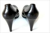 FABI Escarpins Tout Cuir Lisse Noir Doublés Cuir T 39 TBE