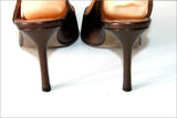 PAUL VALLAGNOSC Escarpins Pointus Ouverts Cuir Talons Fins T 37 BE