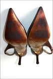 PAUL VALLAGNOSC Escarpins Pointus Ouverts Cuir Talons Fins T 37 BE