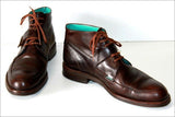 MONDERER DESIGN  Boots à Lacets Tout Cuir Marron Foncé T 40 BE