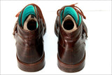 MONDERER DESIGN  Boots à Lacets Tout Cuir Marron Foncé T 40 BE