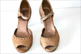 SCHOLL Escarpins à Talons Cuir Beige Doublés Cuir T 35 TBE