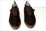 UN MATIN D'ETE Derby Daim Marron Foncé Doublés Cuir T 6 / 39 BE