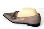 HEYRAUD Escarpins Pointus Cuir Marron Taupe Nuancé T 39.5 TBE