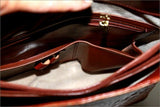 BRAHIM Sac Cabas Cuir Croco Véritable Marron Porté Epaule TTBE