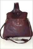TILA MARCH Paris Sac Pochette Cuir Souple Violet Bandoulière ETAT NEUF