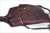 TILA MARCH Paris Sac Pochette Cuir Souple Violet Bandoulière ETAT NEUF