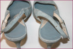 ZARA Escarpins Ouverts Pointus Daim bleu Ciel T 37 TBE