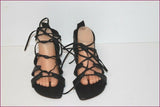 MELLOW YELLOW Spartiates Tout cuir Noir T 38 TBE