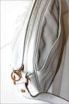 LONGCHAMP Sac Vintage Besace Cuir Blanc Bandoulière BE