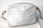 LONGCHAMP Sac Vintage Besace Cuir Blanc Bandoulière BE