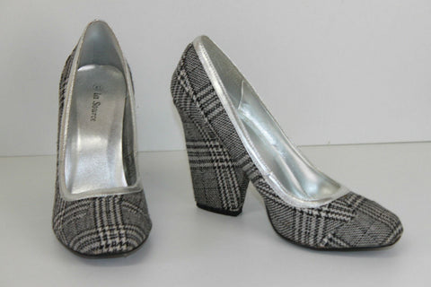 Escarpins LA SOURCE Tissu Gris Chiné T 41 TBE