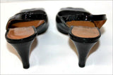 PACO HERRERO Escarpins Ouverts Cuir Vernis Noir T 40 TBE