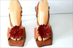 SARA MASIERO Sandales Tout Cuir Marron Clair T 40 TTBE