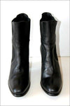 LENA MILOS Bottines boots Cuir Noir Bandes Elastiquées T 36.5 TBE