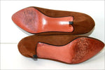 TED LAPIDUS Escarpins Vintage Daim Marron T 39 BE