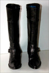 VERTIGO Bottes Pointues Cuir Lisse Noir Doublées Cuir T 38 TBE