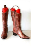 SPIRAL Mi Bottes Pointues Cuir Marron Nuancé T 38 BE