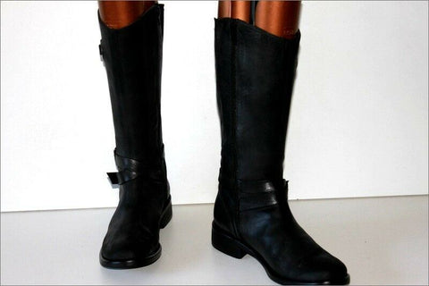 REQINS Mi Bottes Cuir Noir Doublées Cuir T 38 TBE