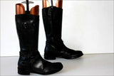 REQINS Mi Bottes Cuir Noir Doublées Cuir T 38 TBE