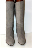 MINKA DESIGN Mi Botte Daim Gris Clair Doublées Cuir T 39 TBE