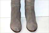 MINKA DESIGN Mi Botte Daim Gris Clair Doublées Cuir T 39 TBE