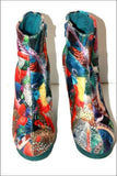 DESIGUAL Bottines Compensées Tissu Coloré Imprimé T 39 TBE