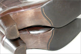 MURATTI Bottes à Talons Cuir Marron foncé Bandes Elastiquées T 39 TBE